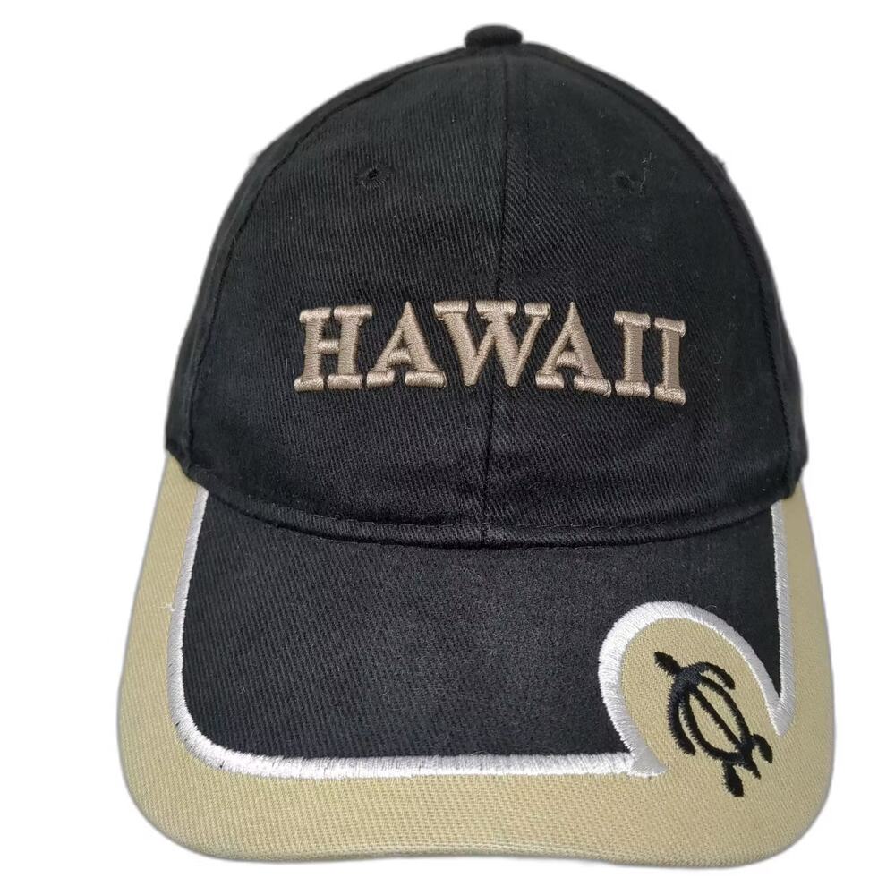 Surfware Baseball Cap Black Beige One Size Hawaii Embroidered Sea Turtle Hat